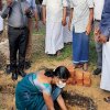 Laying foundation stone for Sewa Piyasa